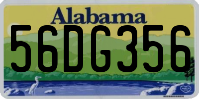 AL license plate 56DG356