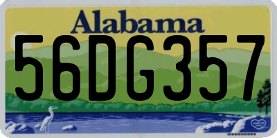AL license plate 56DG357