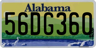 AL license plate 56DG360