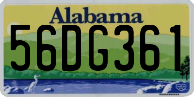 AL license plate 56DG361