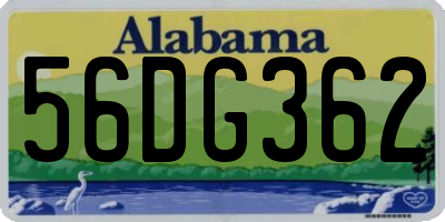 AL license plate 56DG362