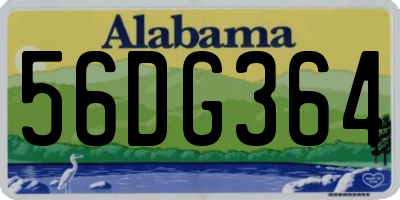 AL license plate 56DG364