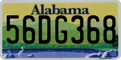 AL license plate 56DG368