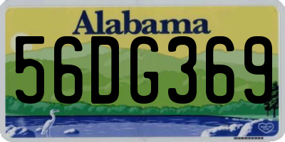 AL license plate 56DG369