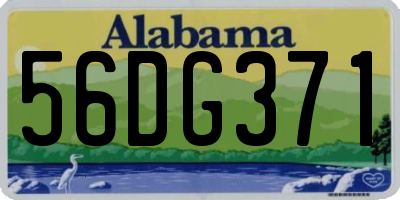 AL license plate 56DG371