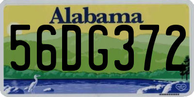 AL license plate 56DG372