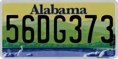 AL license plate 56DG373