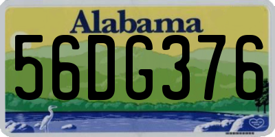 AL license plate 56DG376