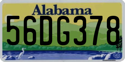 AL license plate 56DG378
