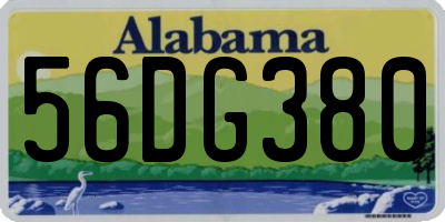 AL license plate 56DG380