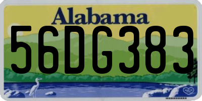 AL license plate 56DG383