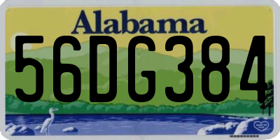 AL license plate 56DG384