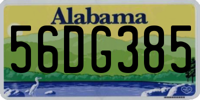 AL license plate 56DG385