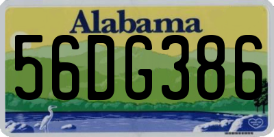 AL license plate 56DG386