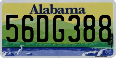 AL license plate 56DG388