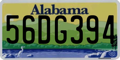 AL license plate 56DG394