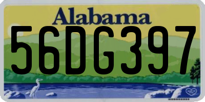 AL license plate 56DG397