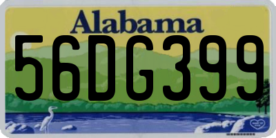 AL license plate 56DG399