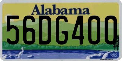 AL license plate 56DG400