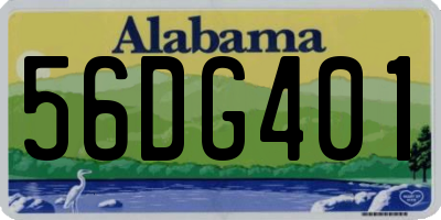 AL license plate 56DG401
