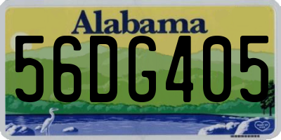 AL license plate 56DG405