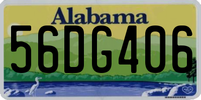 AL license plate 56DG406