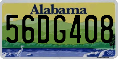 AL license plate 56DG408