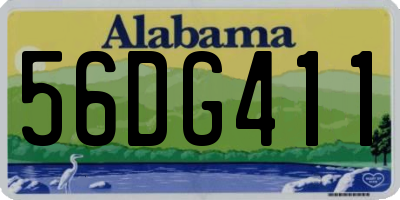 AL license plate 56DG411