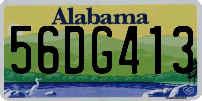 AL license plate 56DG413