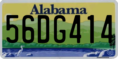 AL license plate 56DG414