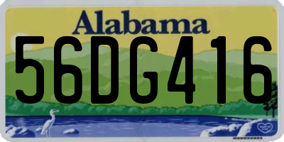AL license plate 56DG416