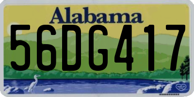AL license plate 56DG417