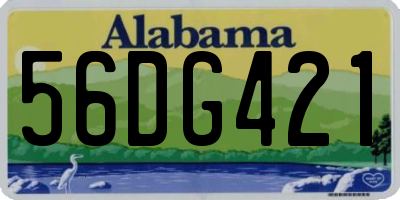 AL license plate 56DG421