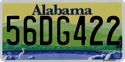 AL license plate 56DG422