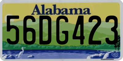 AL license plate 56DG423
