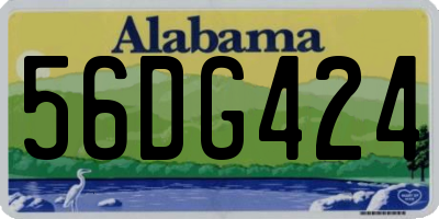 AL license plate 56DG424