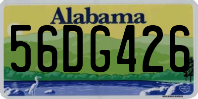 AL license plate 56DG426