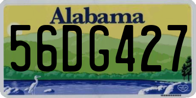 AL license plate 56DG427