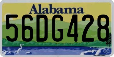 AL license plate 56DG428