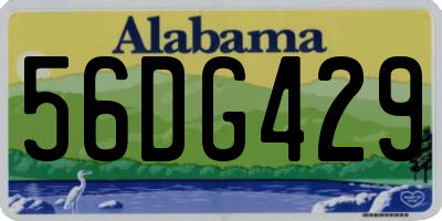 AL license plate 56DG429
