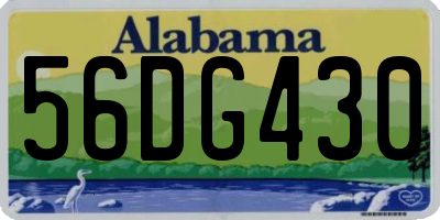 AL license plate 56DG430