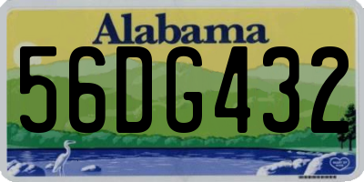 AL license plate 56DG432