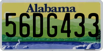 AL license plate 56DG433