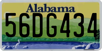 AL license plate 56DG434