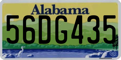 AL license plate 56DG435
