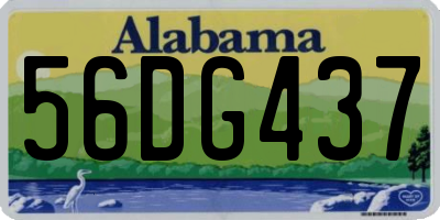 AL license plate 56DG437