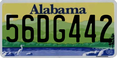 AL license plate 56DG442