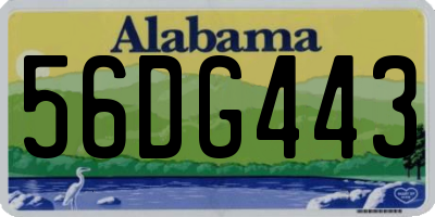 AL license plate 56DG443