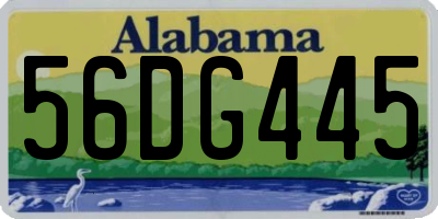 AL license plate 56DG445