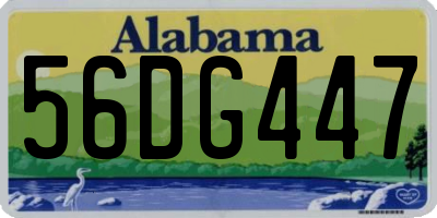 AL license plate 56DG447